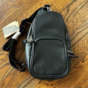 NWT Kapston Black versatile Sling crossbody Bag